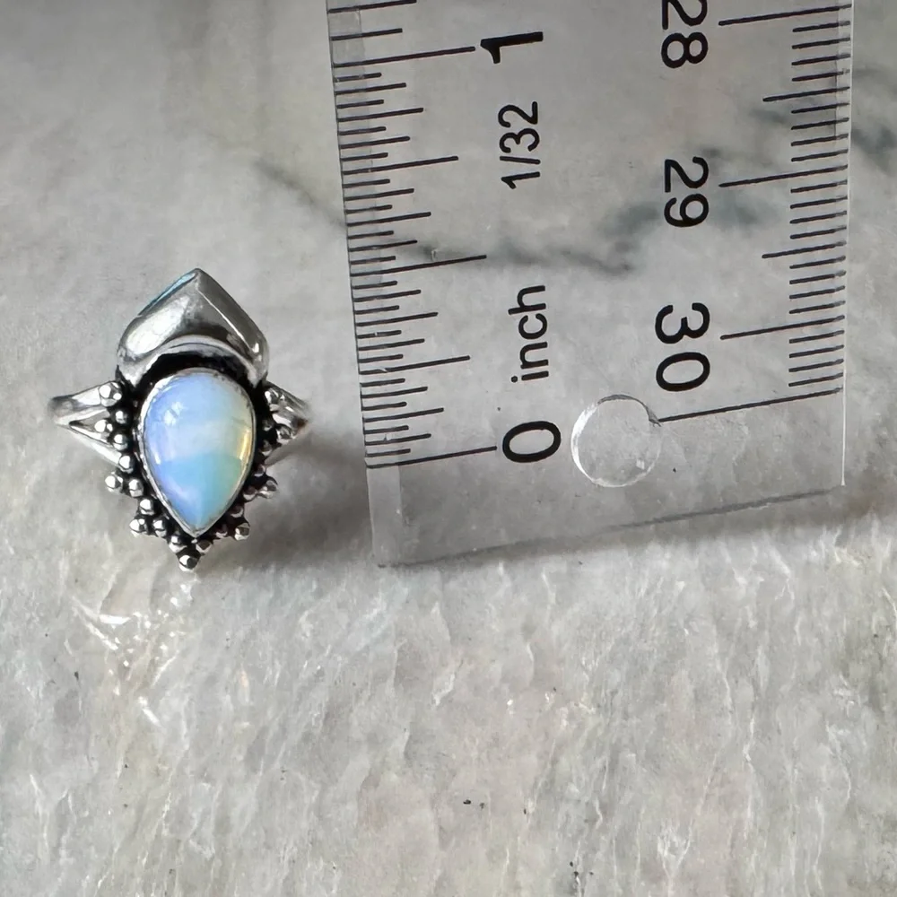 NWOT Sundance The Archer Ring, Opalite, Sterling Silver - Picture 5 of 6
